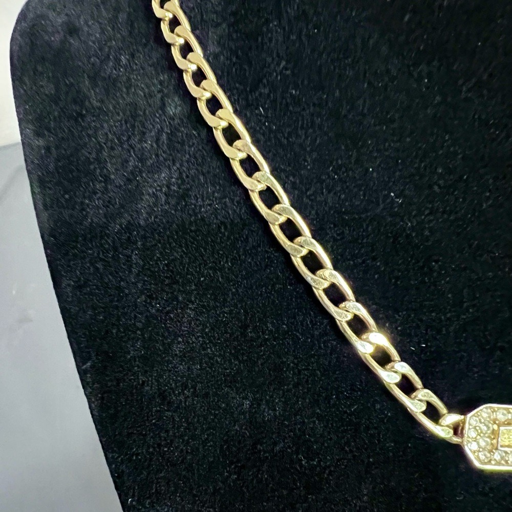 Vintage Christian Dior Crystal & Gold Choker Necklace Made in Germany - Picture 4 of 10